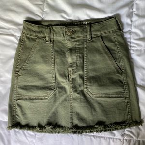 American Eagle Green Jean Skirt